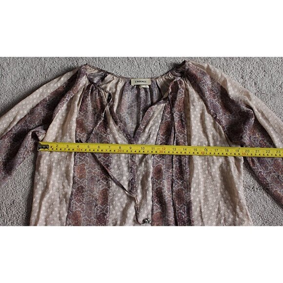 L'Agence Pearl Peasant Silk Blouse in Beige Metallic, Oversized Fit, Beautiful - Picture 7 of 10